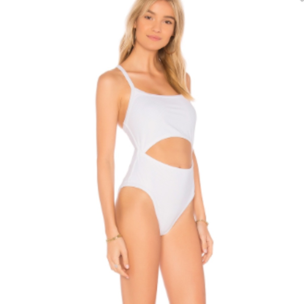 CHLOE ROSE Carnation Cut Out One Piece In White - Picture 7 of 7